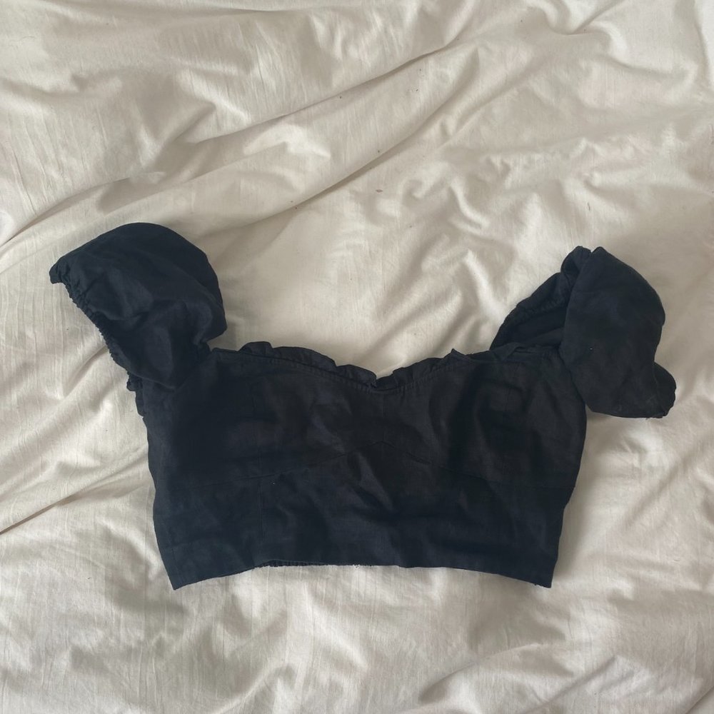 Aritzia Wilfred Wander Blouse, Black Size M